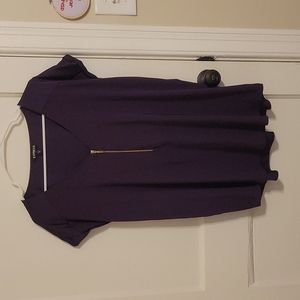 Express Silky Zip Front Shirt
